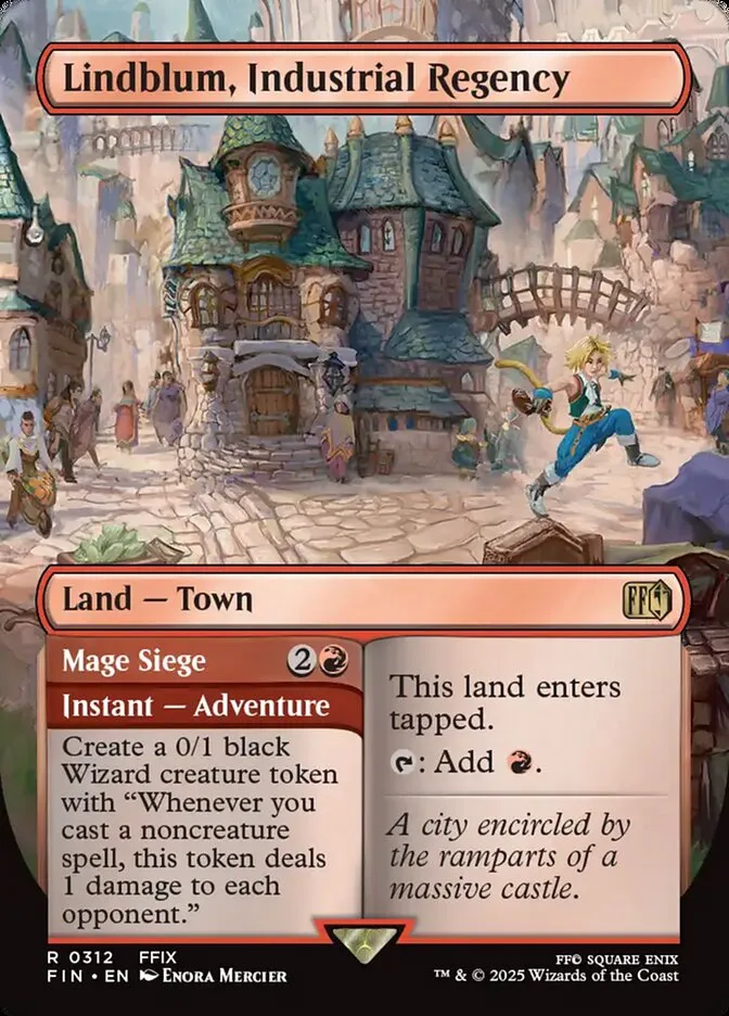 2025 Final Fantasy Lindblum, Industrial Regency // Mage Siege [Borderless Foil] rare #312 rare card image