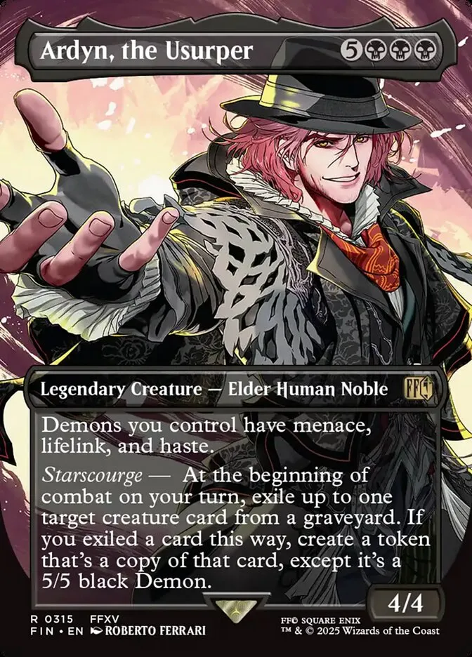 2025 Final Fantasy Ardyn, the Usurper [Borderless Foil] rare #315 rare card image