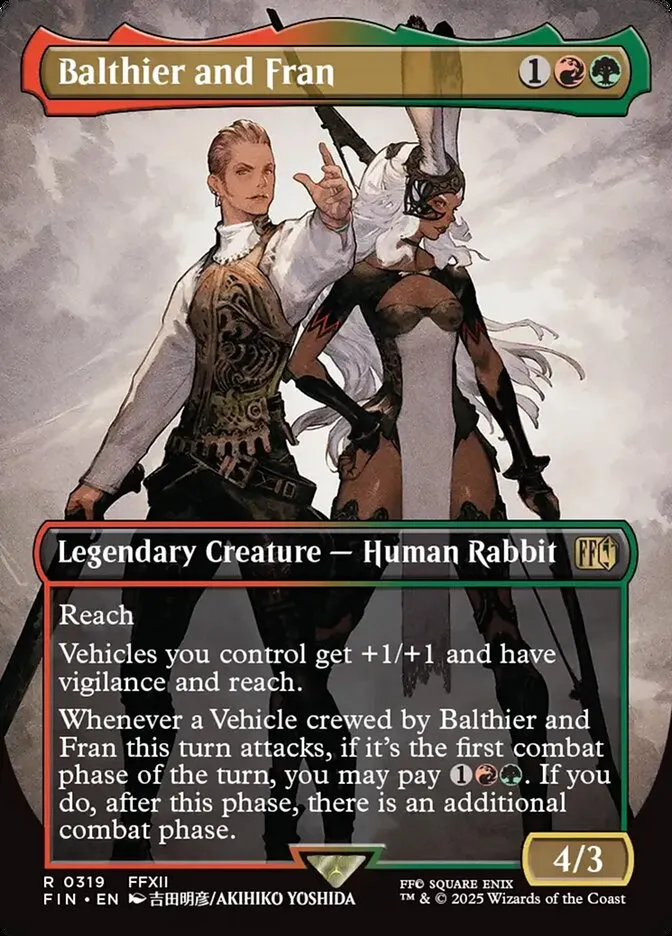 2025 Final Fantasy Balthier and Fran [Borderless Foil] rare #319 rare card image