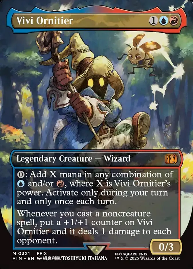 2025 Final Fantasy Vivi Ornitier [Borderless Foil] mythic #321 mythic card image