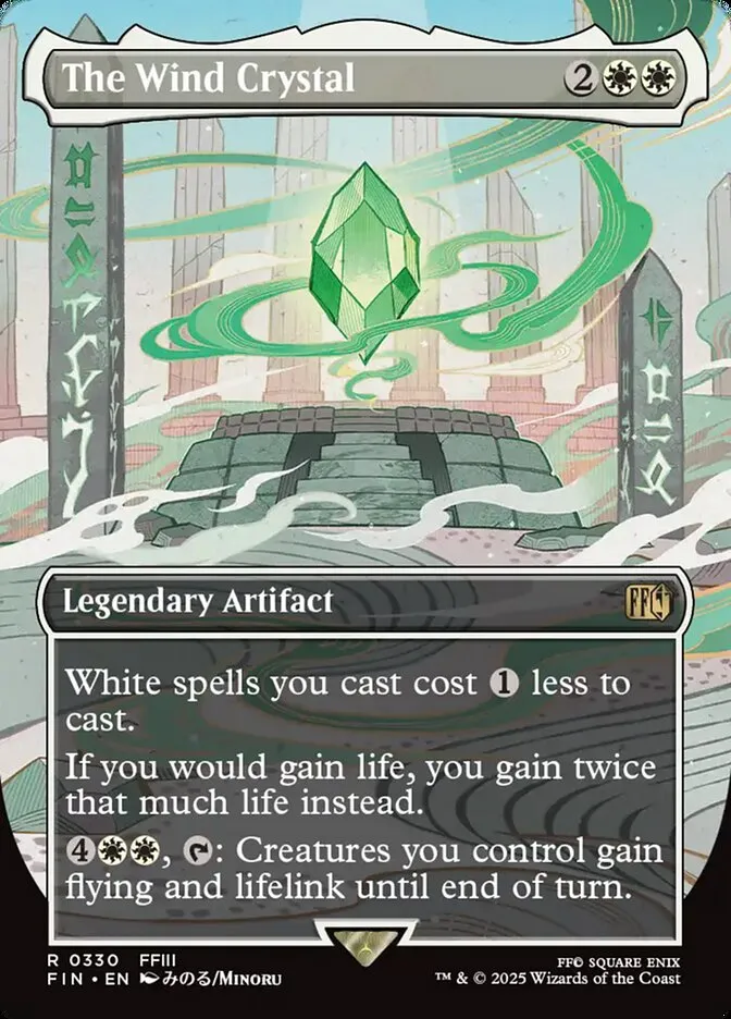 2025 Final Fantasy The Wind Crystal [Borderless Foil] rare #330 rare card image