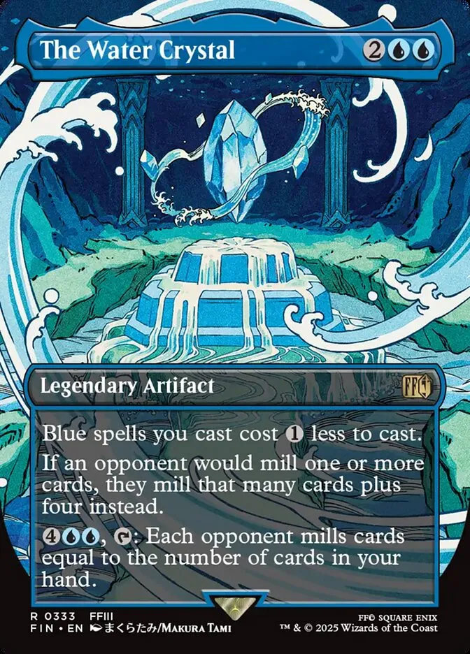 2025 Final Fantasy The Water Crystal [Borderless Foil] rare #333 rare card image