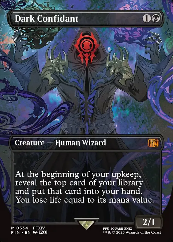 2025 Final Fantasy Dark Confidant [Borderless Foil] mythic #334 mythic card image