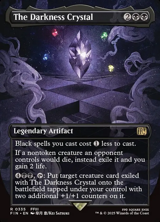 2025 Final Fantasy The Darkness Crystal [Borderless Foil] rare #335 rare card image