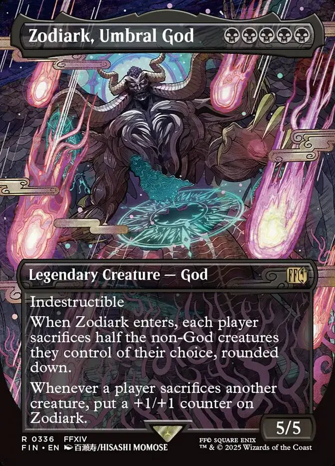 2025 Final Fantasy Zodiark, Umbral God [Borderless Foil] rare #336 rare card image