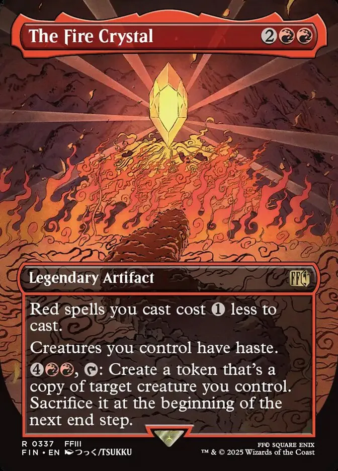 2025 Final Fantasy The Fire Crystal [Borderless Foil] rare #337 rare card image