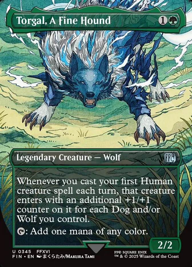 2025 Final Fantasy Torgal, A Fine Hound [Borderless Foil] uncommon #345 uncommon card image