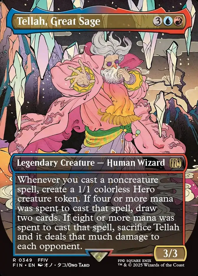 2025 Final Fantasy Tellah, Great Sage [Borderless Foil] rare #349 rare card image