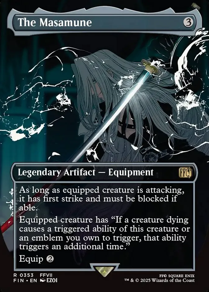 2025 Final Fantasy The Masamune [Borderless Foil] rare #353 rare card image