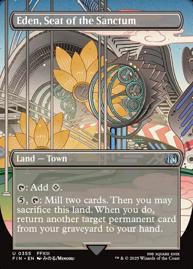 2025 Final Fantasy Eden, Seat of the Sanctum [Borderless Foil] uncommon #355 uncommon card image