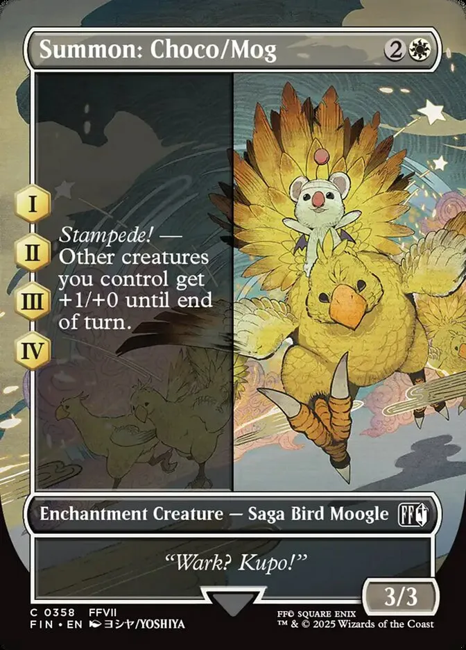 2025 Final Fantasy Summon: Choco/Mog [Borderless] common #358 common card image