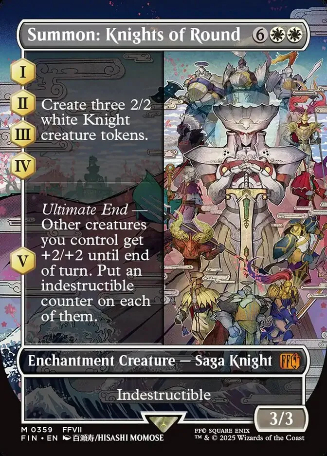2025 Final Fantasy Summon: Knights of Round [Borderless Foil] mythic #359 mythic card image
