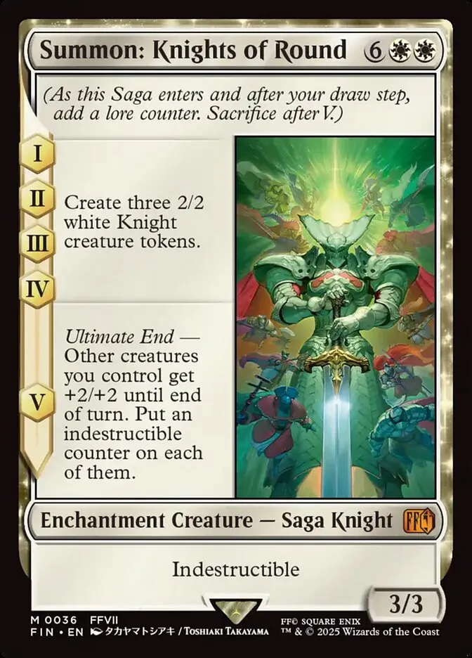 2025 Final Fantasy Summon: Knights of Round [Foil] mythic #36 mythic card image