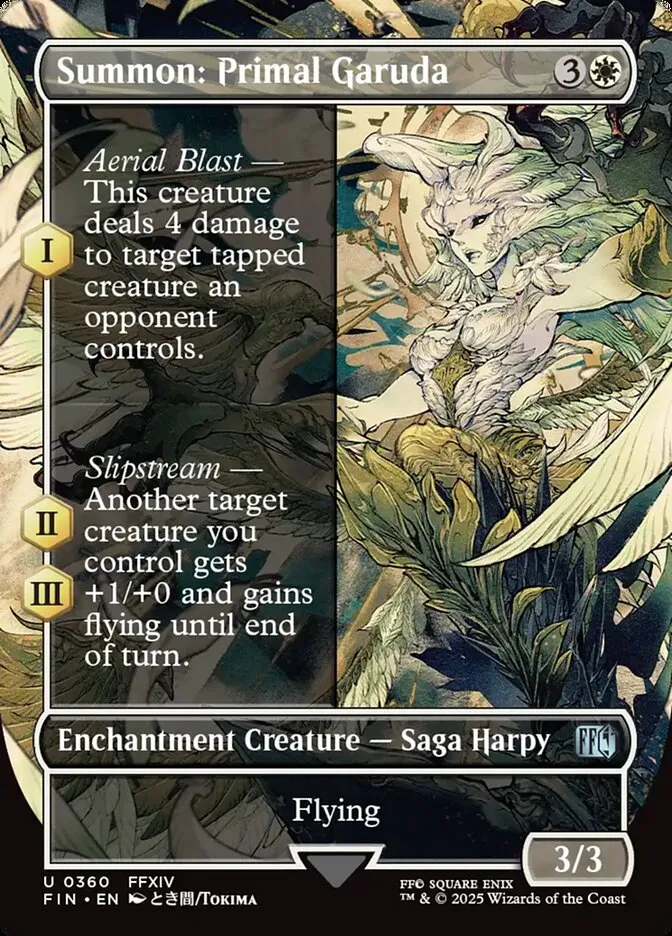 2025 Final Fantasy Summon: Primal Garuda [Borderless] uncommon #360 uncommon card image
