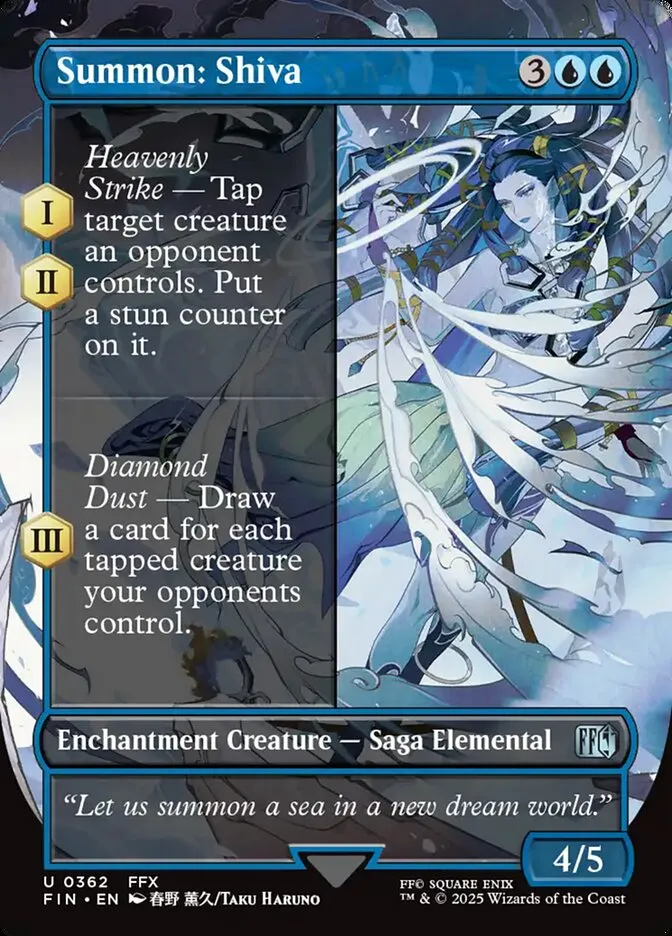 2025 Final Fantasy Summon: Shiva [Borderless Foil] uncommon #362 uncommon card image