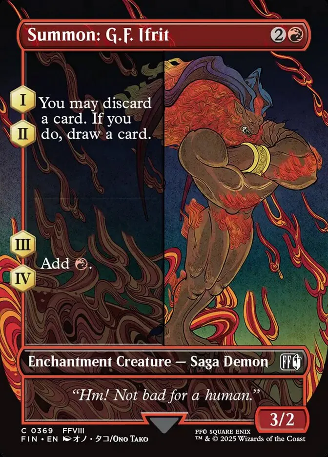 2025 Final Fantasy Summon: G.F. Ifrit [Borderless] common #369 common card image