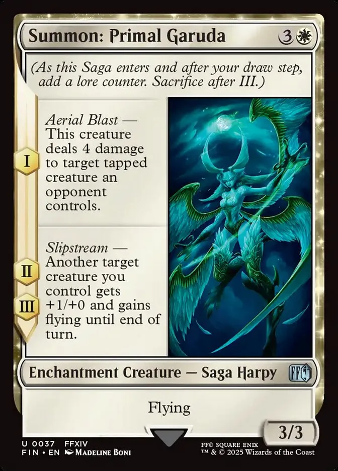 2025 Final Fantasy Summon: Primal Garuda uncommon #37 uncommon card image