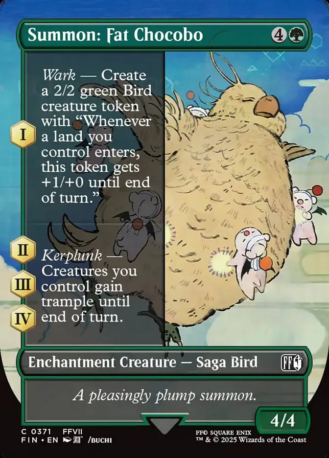 2025 Final Fantasy Summon: Fat Chocobo [Borderless] common #371 common card image