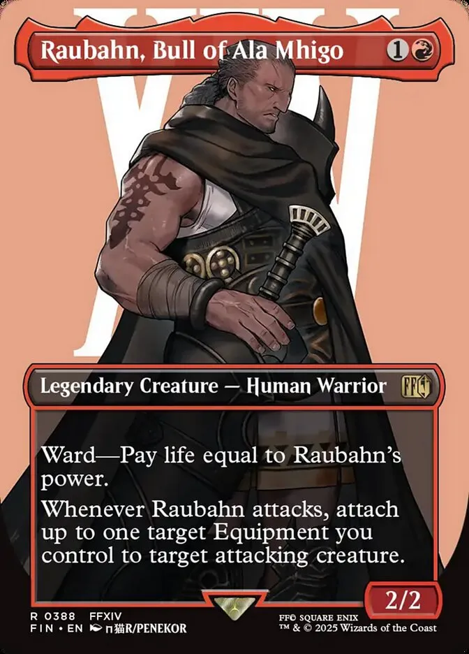2025 Final Fantasy Raubahn, Bull of Ala Mhigo [Borderless Foil] rare #388 rare card image
