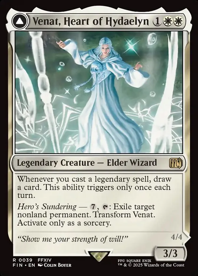 2025 Final Fantasy Venat, Heart of Hydaelyn // Hydaelyn, the Mothercrystal [Foil] rare #39 rare card image
