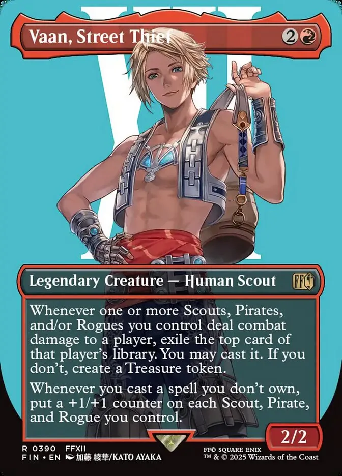 2025 Final Fantasy Vaan, Street Thief #390 rare card image