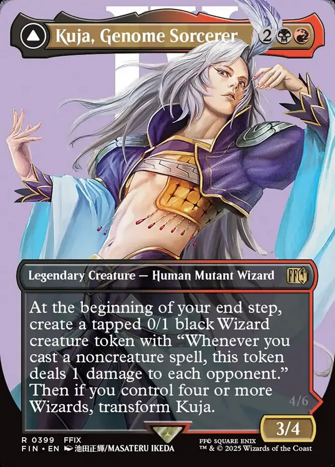 2025 Final Fantasy Kuja, Genome Sorcerer // Trance Kuja, Fate Defied #399 rare card image