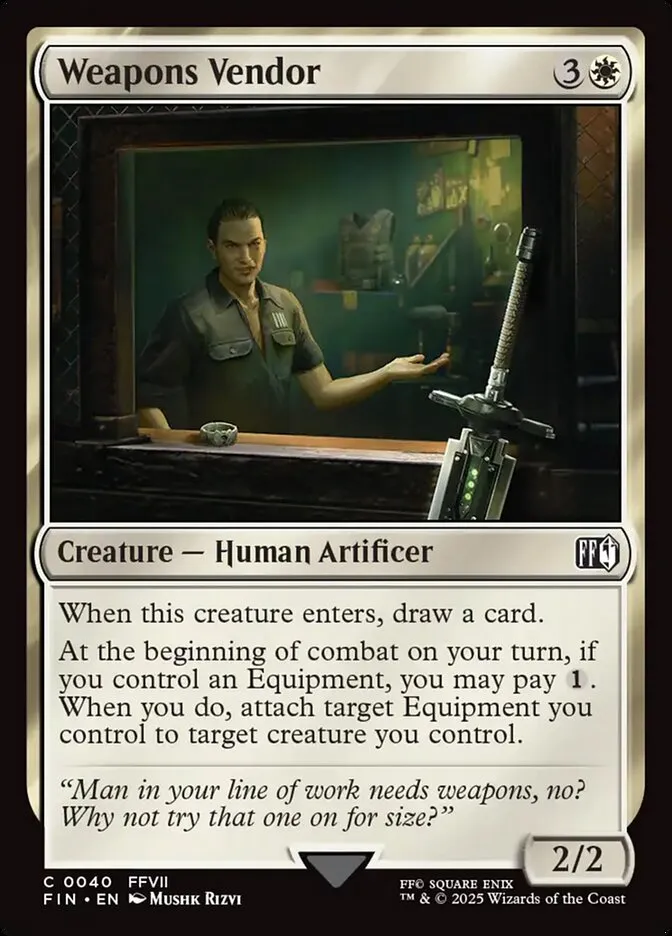 2025 Final Fantasy Weapons Vendor [Foil] common #40 common card image