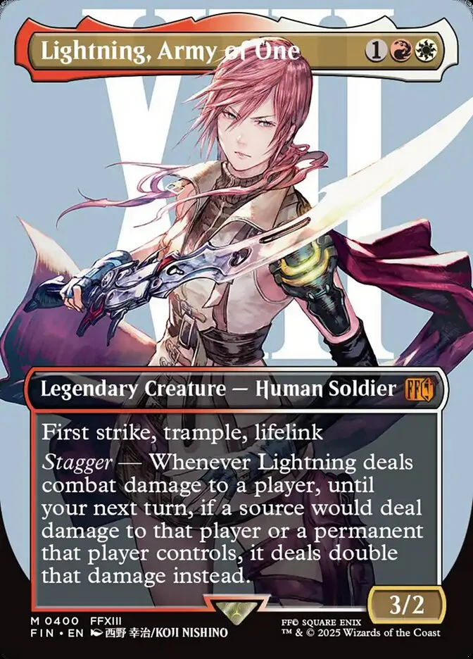 2025 Final Fantasy Lightning, Army of One #400 mythic card image