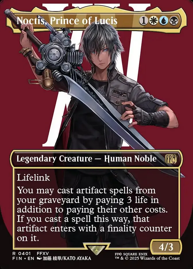 2025 Final Fantasy Noctis, Prince of Lucis #401 rare card image