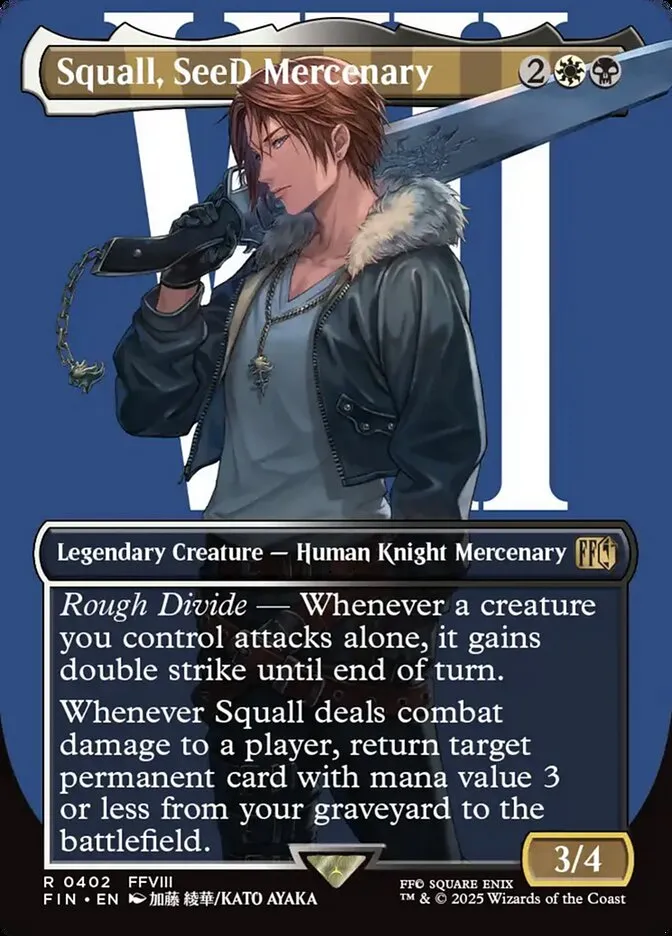 2025 Final Fantasy Squall, SeeD Mercenary #402 rare card image
