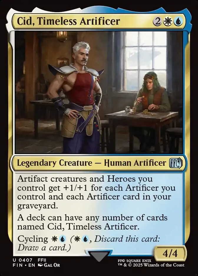 2025 Final Fantasy Cid, Timeless Artificer #407 uncommon card image