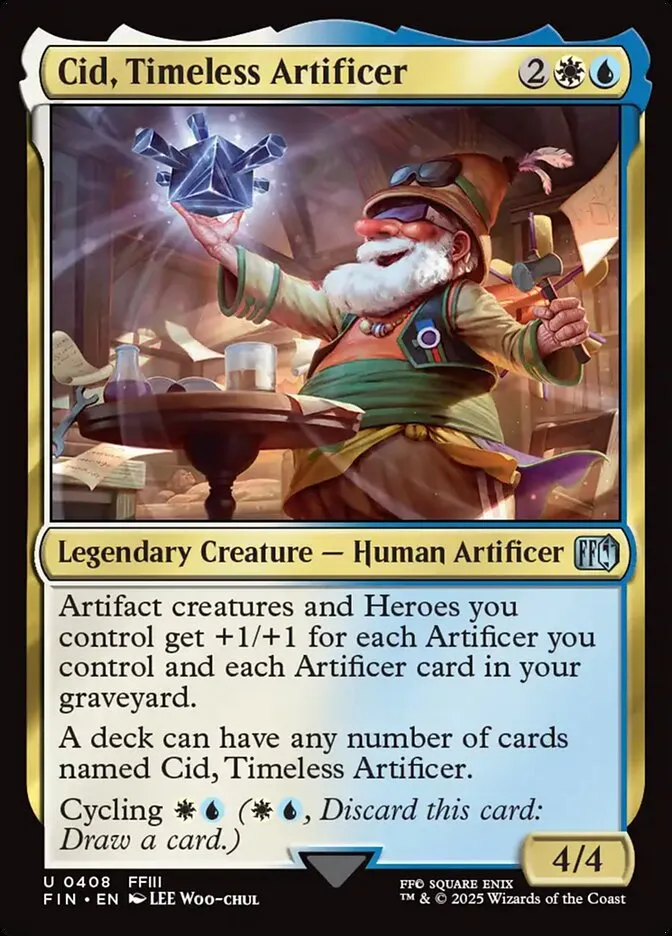 2025 Final Fantasy Cid, Timeless Artificer #408 uncommon card image