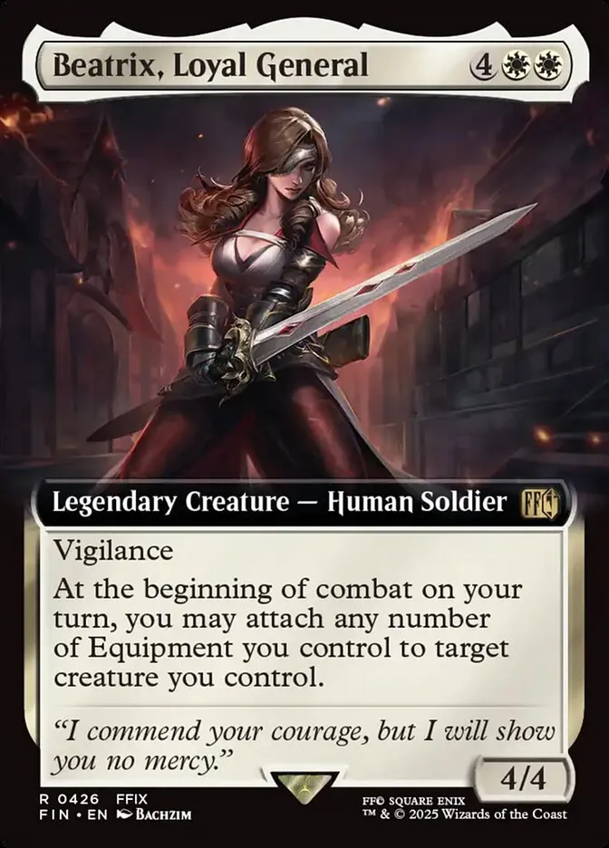 2025 Final Fantasy Beatrix, Loyal General [Extended Art Foil] rare #426 rare card image