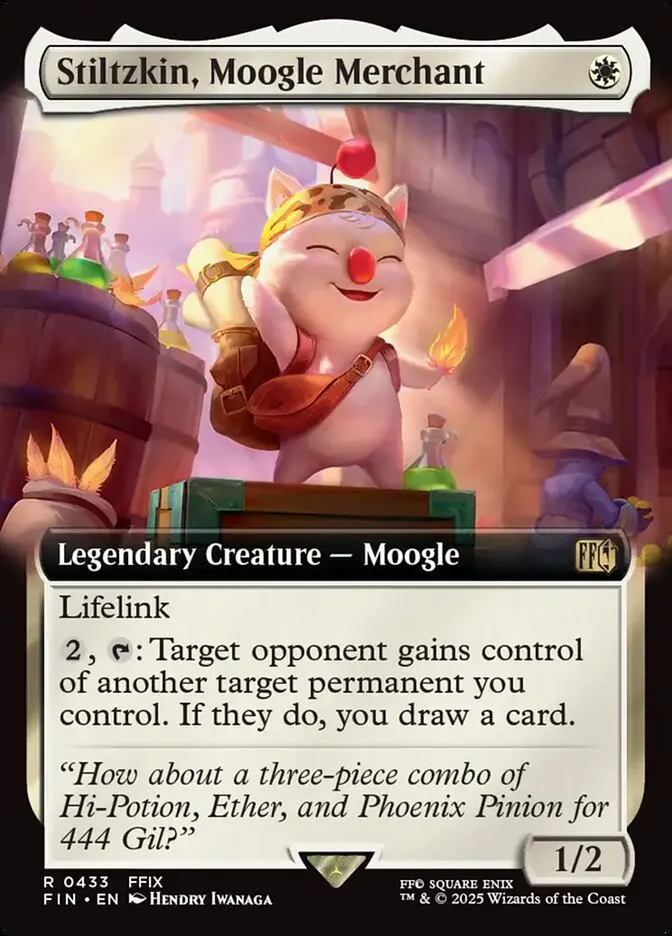 2025 Final Fantasy Stiltzkin, Moogle Merchant [Extended Art Foil] rare #433 rare card image