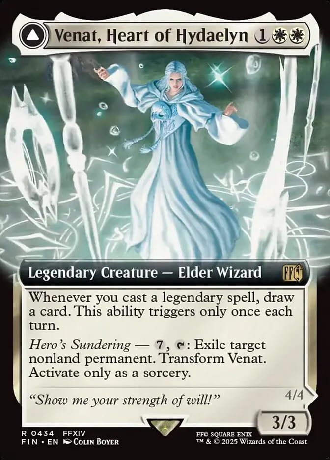 2025 Final Fantasy Venat, Heart of Hydaelyn // Hydaelyn, the Mothercrystal [Extended Art Foil] rare #434 rare card image