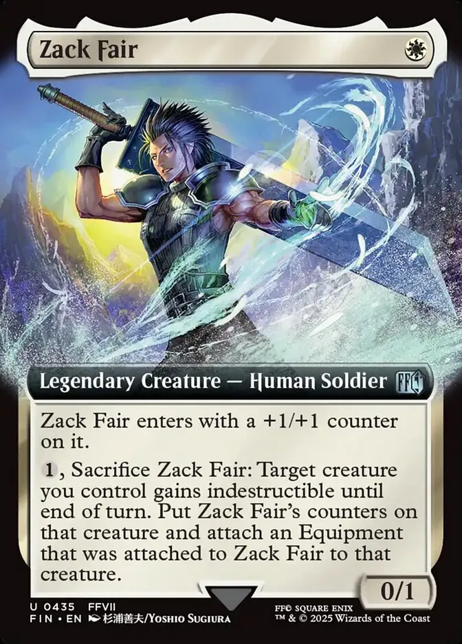 2025 Final Fantasy Zack Fair [Extended Art Foil] uncommon #435 uncommon card image