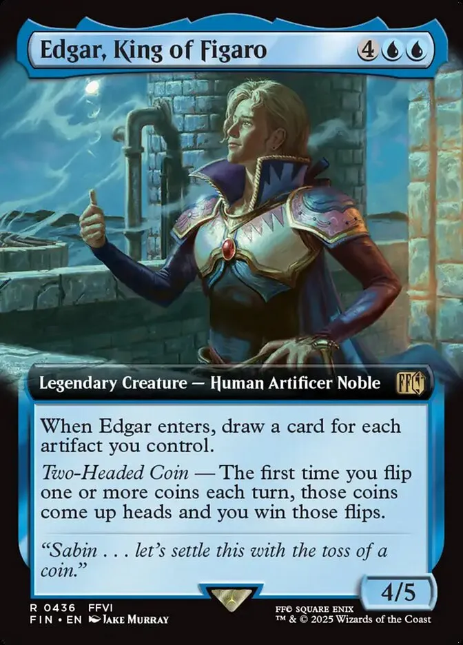 2025 Final Fantasy Edgar, King of Figaro [Extended Art Foil] rare #436 rare card image