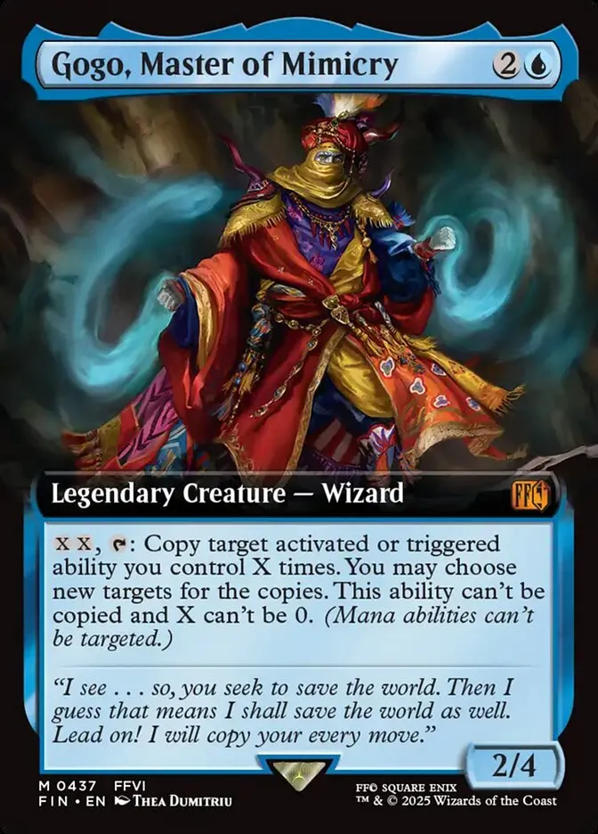 2025 Final Fantasy Gogo, Master of Mimicry [Extended Art Foil] mythic #437 mythic card image
