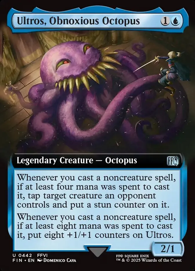2025 Final Fantasy Ultros, Obnoxious Octopus [Extended Art Foil] uncommon #442 uncommon card image