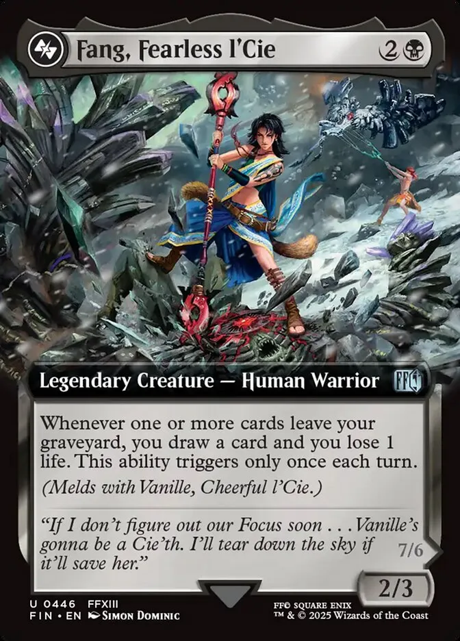 2025 Final Fantasy Fang, Fearless l'Cie [Extended Art Foil] uncommon #446 uncommon card image