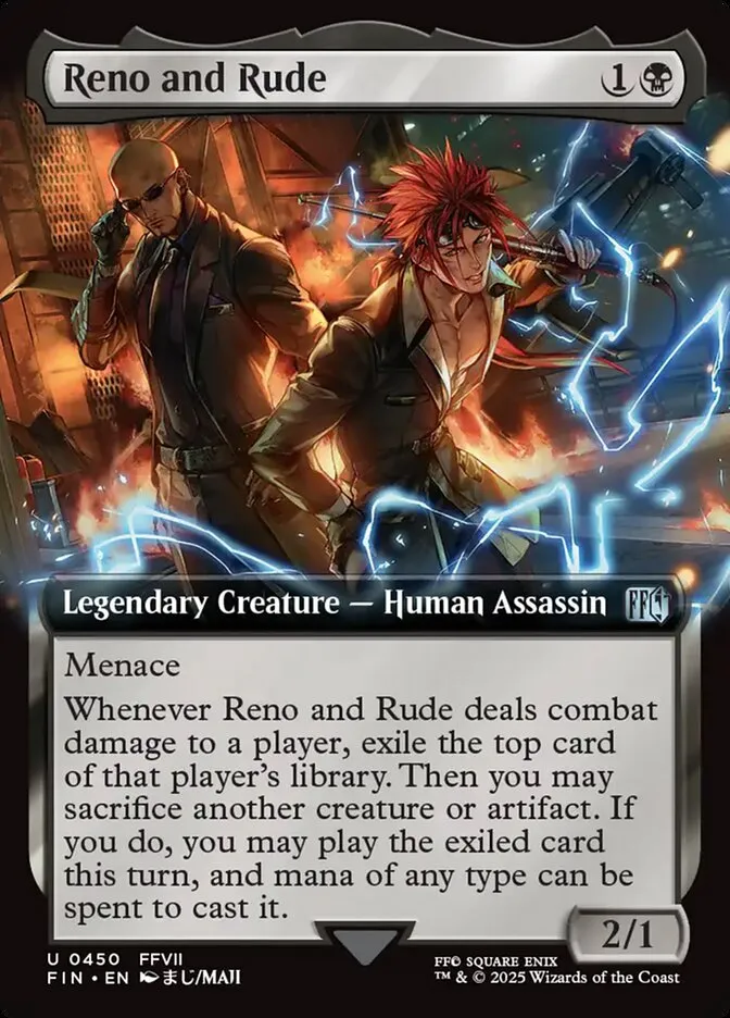 2025 Final Fantasy Reno and Rude [Extended Art Foil] uncommon #450 uncommon card image