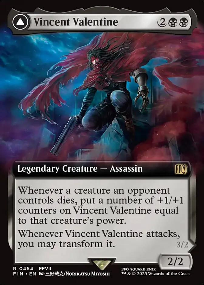 2025 Final Fantasy Vincent Valentine // Galian Beast [Extended Art Foil] rare #454 rare card image