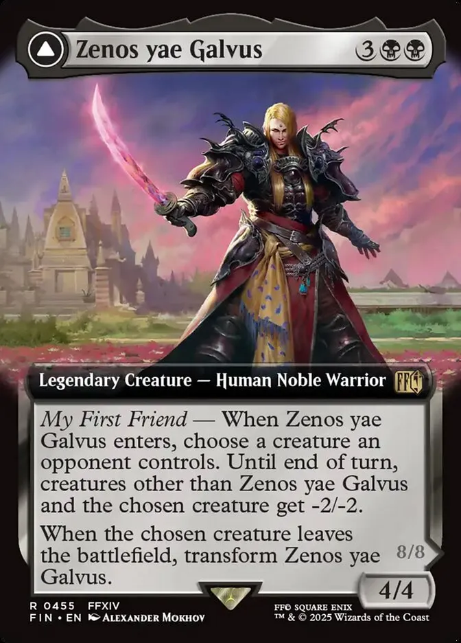 2025 Final Fantasy Zenos yae Galvus // Shinryu, Transcendent Rival [Extended Art Foil] rare #455 rare card image