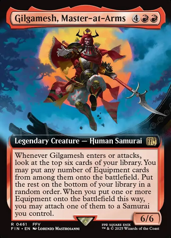 2025 Final Fantasy Gilgamesh, Master-at-Arms [Extended Art Foil] rare #461 rare card image