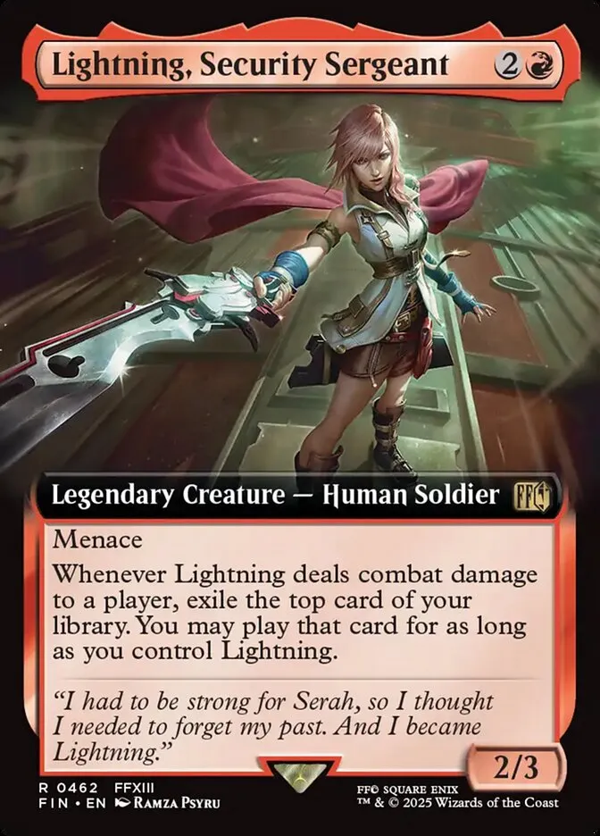 2025 Final Fantasy Lightning, Security Sergeant rare #462 rare card image