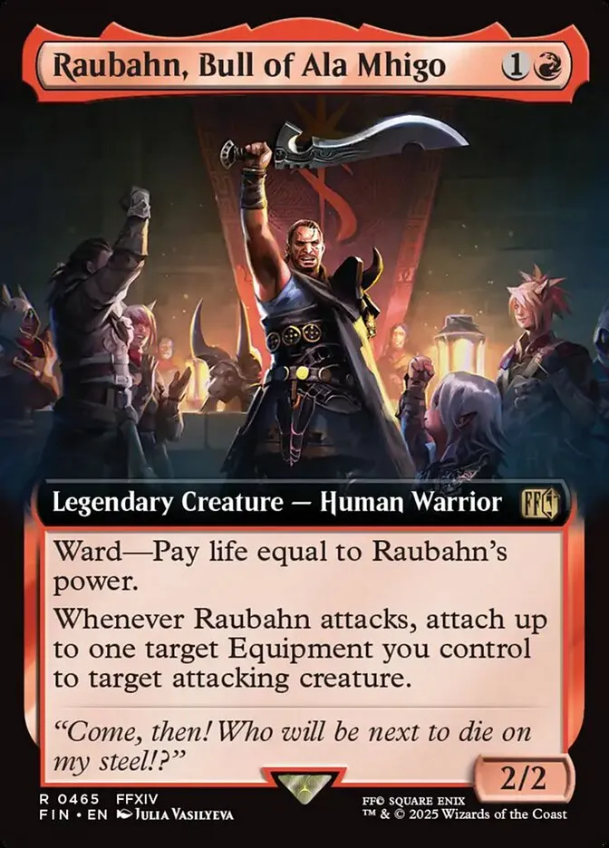 2025 Final Fantasy Raubahn, Bull of Ala Mhigo [Extended Art Foil] rare #465 rare card image
