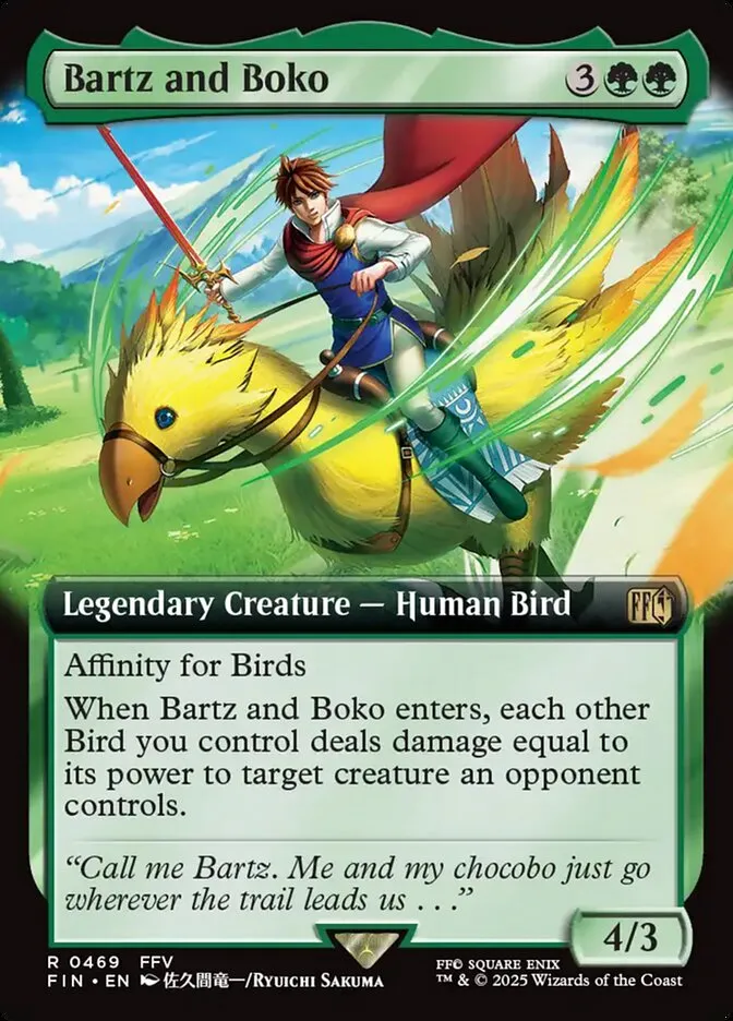 2025 Final Fantasy Bartz and Boko [Extended Art Foil] rare #469 rare card image