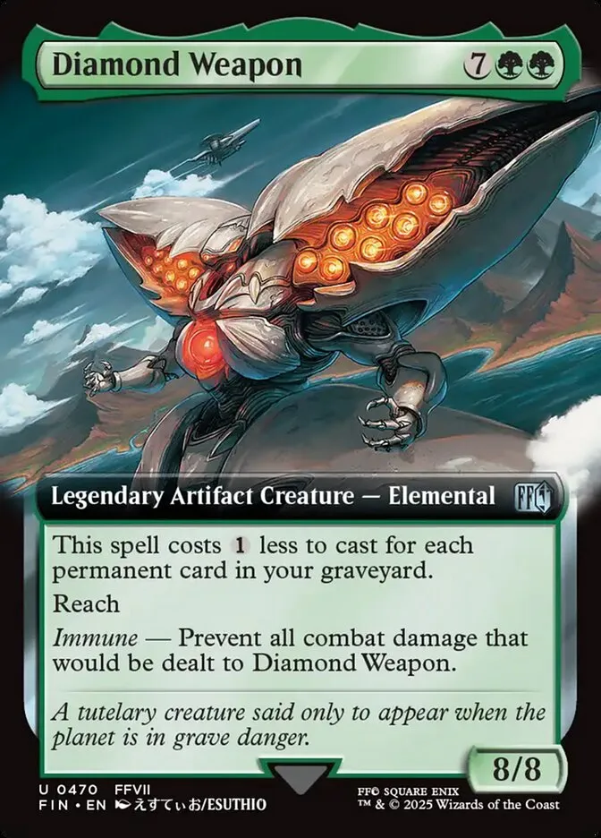 2025 Final Fantasy Diamond Weapon [Extended Art Foil] uncommon #470 uncommon card image