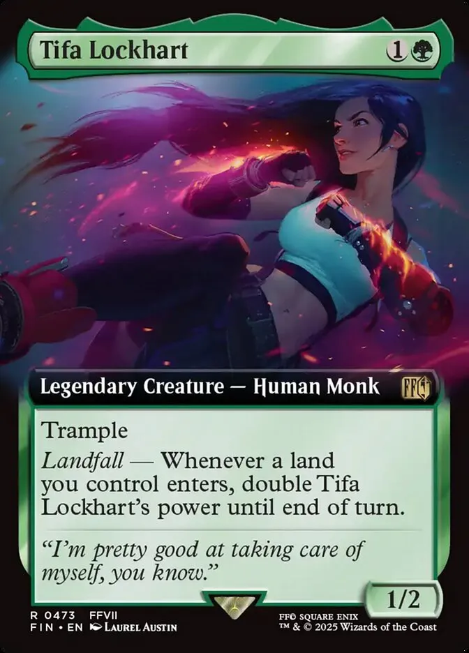 2025 Final Fantasy Tifa Lockhart [Extended Art Foil] rare #473 rare card image