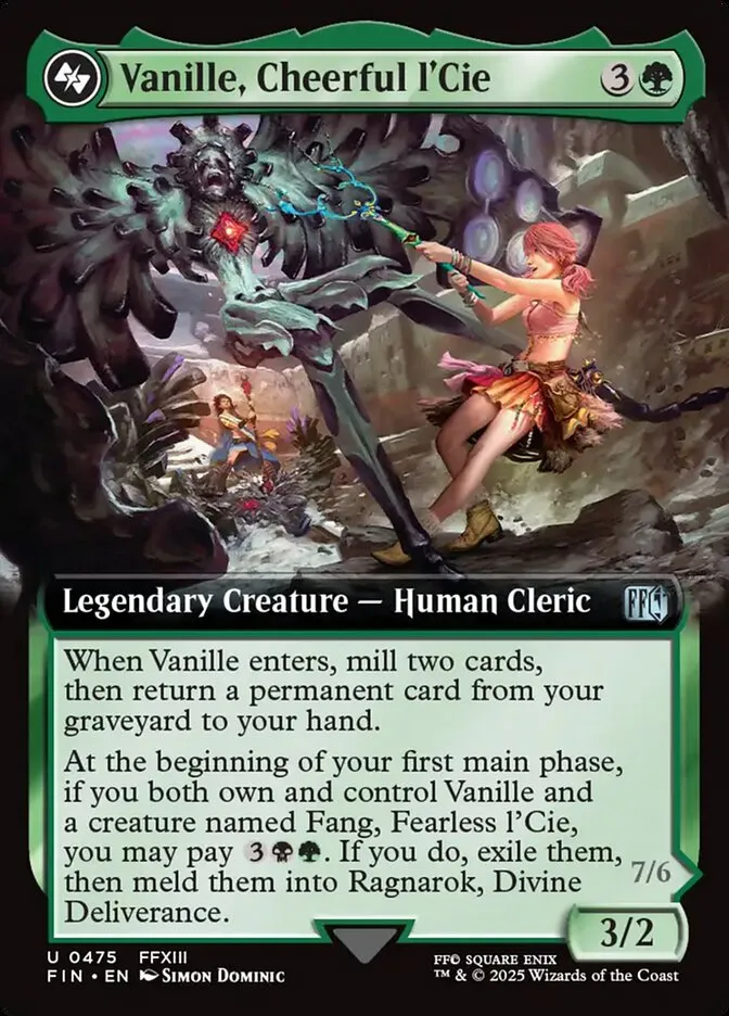 2025 Final Fantasy Vanille, Cheerful l'Cie [Extended Art Foil] uncommon #475 uncommon card image